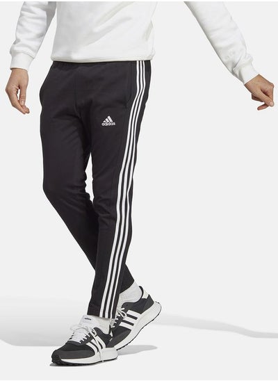 Buy Essentials Single Jersey Tapered Open Hem 3-Stripes Joggers in Saudi Arabia