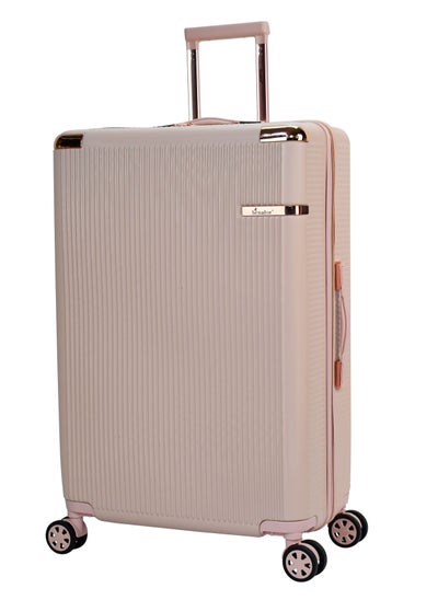 Buy Hard Case Luggage Trolley For Unisex ABS Lightweight 4 Double Wheeled Suitcase With Built In TSA Type Lock A5123 Milk Pink in UAE