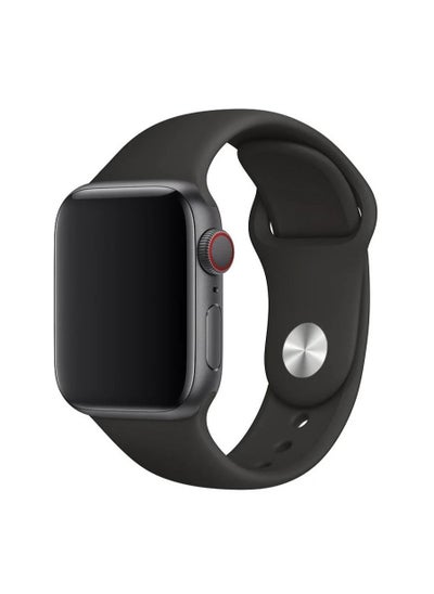 Buy Apple Watch Strap/Band Compatible With 41mm/40mm/38mm Silicone Strap for Apple watch All Series Black in UAE