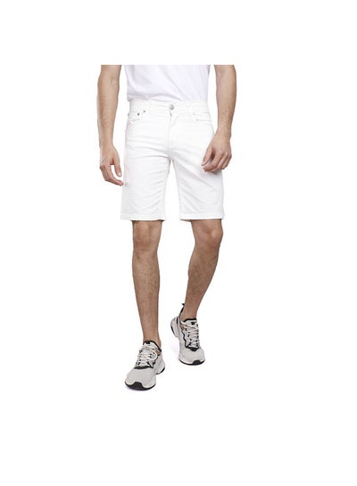 اشتري Coup Basic Short For Men - Slim Fit - White في مصر