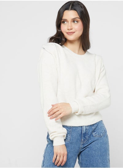 Buy Round Neck Knitted Sweater in UAE