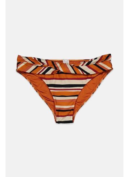 اشتري Women Stripe Bikini Bottom, Brown في السعودية