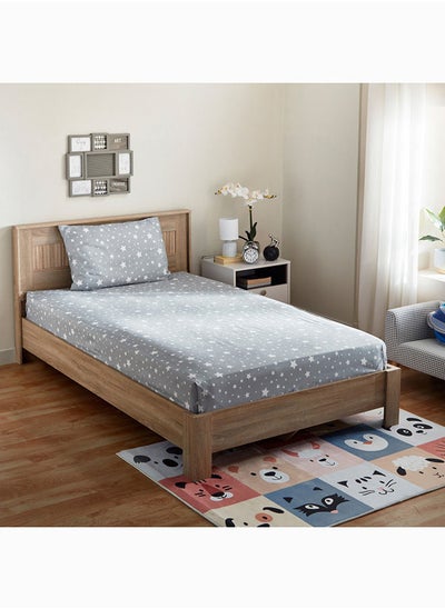 اشتري Nora Star Microfibre 2-Piece Single Flat Sheet With Pillow Cover 240 x 160 cm في الامارات