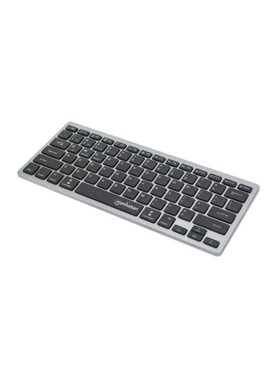 اشتري Manhattan Ultra Slim Dual-Mode Wireless Keyboard - 180559 - Dark Gray / Black في مصر