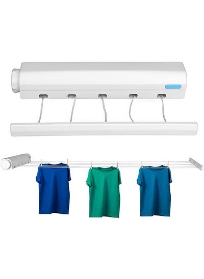 Buy Retractable Clothesline  White in Saudi Arabia