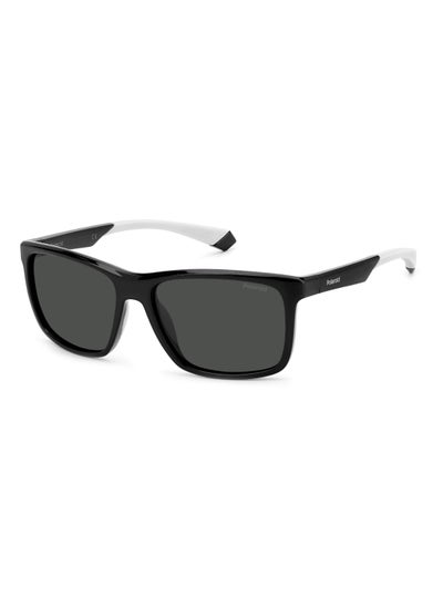 اشتري Men's Polarized Rectangular Shape  Sunglasses Pld 7043/S Grey 44 - Lens Size: 44.1 Mm - Blackgrey في الامارات