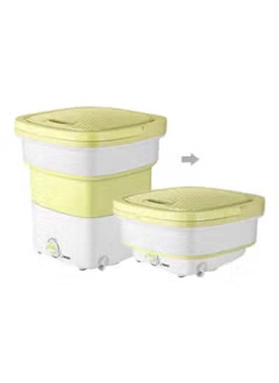 Buy Mini Portable Folding Washing Machine 135.0 W MINIWASH08 White/Yellow in UAE