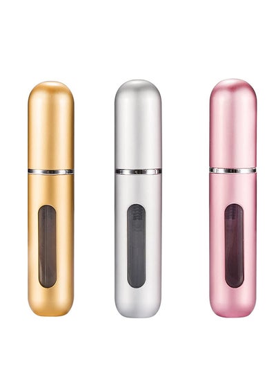 Buy DFsucces Portable Mini Refillable Perfume Empty Spray Bottle,3 Pcs Pack of 5ml Refillable Perfume Spray,Multicolor Perfume Spray, Scent Pump Case,for Traveling and Outgoing (2) in Egypt
