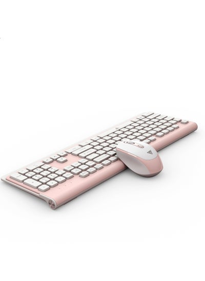 Buy Wireless 2.4G Ultra-thin Keyboard  Mouse Combo Butterfly powder in Saudi Arabia