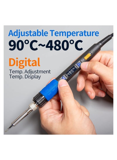 Buy YIHUA 928D-III 65W 90W 110W digital display multiple function soldering iron tool temperature control electric soldering iron in UAE