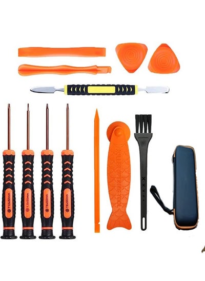 Buy Repair Tool Kit for Xbox One 360 PS3 PS4 PS5 Controller XBOX series X|S, 12 in 1 T6 T8 T10 Xbox One Screwdriver Set with Cross Screwdriver 1.5, Safe Pry Tools, Cleaning Brush & Cloth in EVA Bag in UAE