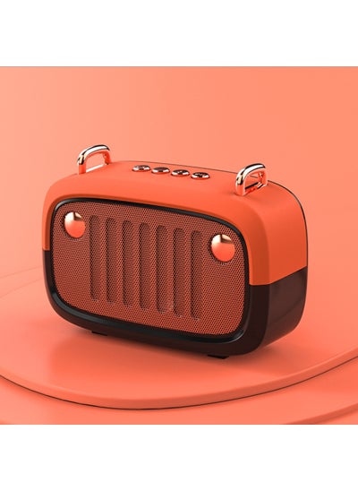 Buy 2020 new private model BS32D wireless Bluetooth speaker small stereo creative radio portable small speaker Orange in UAE