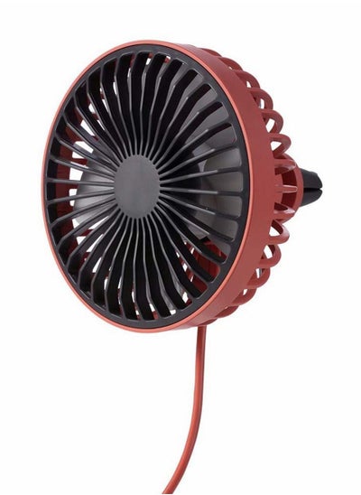 اشتري Stylish Vehicle Air Vent Mounted Fan Car Accessories Portable Personal Fan Car Cooling Fan with 360-degree Rotation and Adjustable 3 Speed Quiet Air Vent Mounted 5V USB Cooling Fan في السعودية