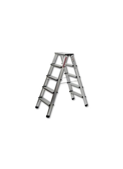 اشتري Aluminum Double Sided Ladder 5 Steps – Lightweight, Sturdy, and Compact for Home and Office Use | 2 Meter في الامارات