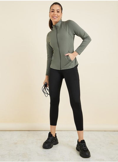 Buy Stitch Contouring Detail Inside Out Pocket Jacket in Saudi Arabia