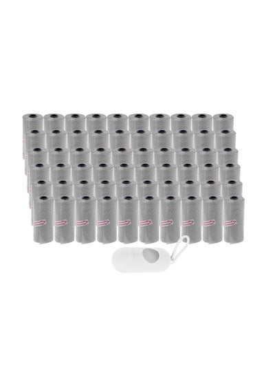 اشتري Star Babies Disposable Scented BAG Pack of 60 (900bags) & Dispenser - Grey في الامارات