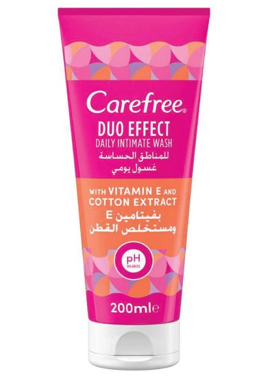 Buy Carefree Daily Intimate Wash with Vitamin E and Cotton Extract 200ml in Saudi Arabia