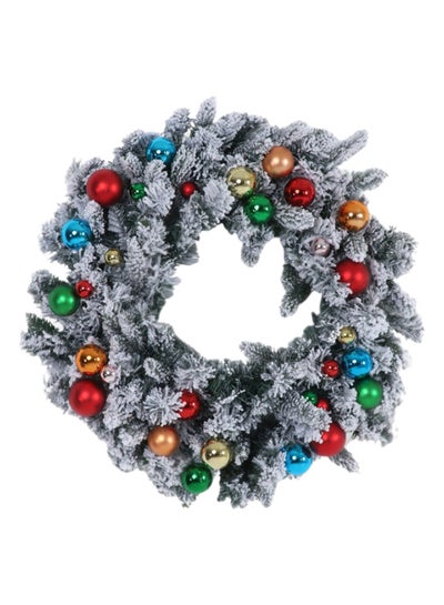 Buy Natalia Wreath with Ornaments, Multicolour – 60 cms in UAE
