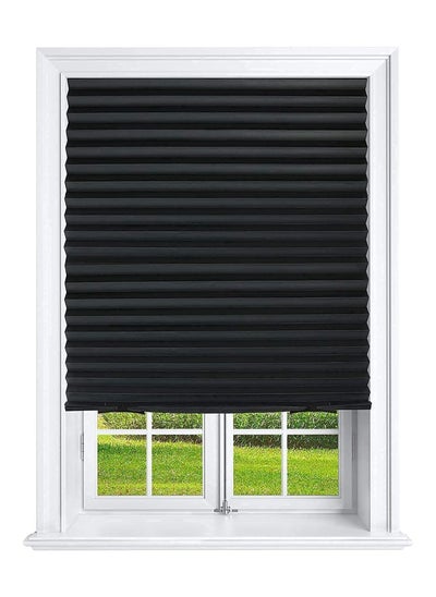 Buy Pleated Window Paper Shades Room Darkening Blinds Black in UAE