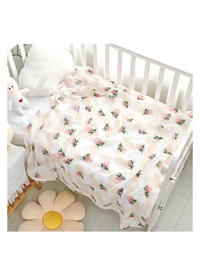 Buy 100% Cotton Two Layers Muslin Gauze Baby Security Blanket Plush-Hug Quilt in UAE