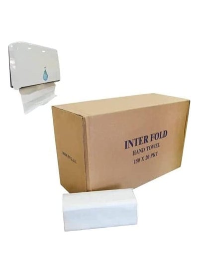 اشتري BSOFT INTERFOLD HAND TOWEL Tissue, INTER FOLD TISSUE ,150 Sheet x 20 Pkt 23cm x 18cm في الامارات