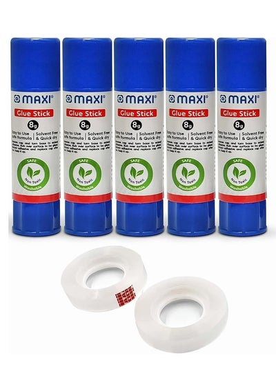 اشتري 5-Piece Glue Sticks With Two Piece Scotch Tapes في الامارات