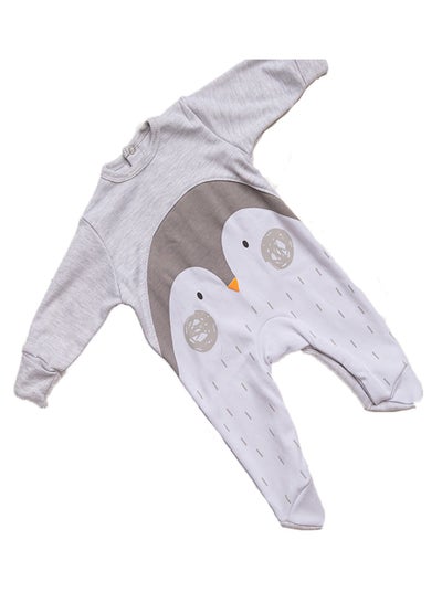 Buy New Born Baby Jumpsuit with All Over Penguin Print in Egypt
