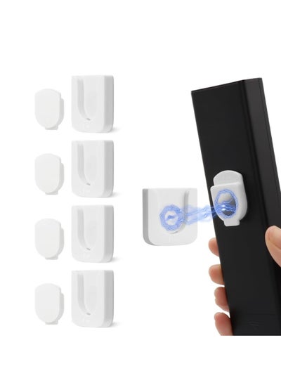 Buy Magnetic Remote Control Holder Wall Mount Innovative Slot Design for Effortless Organization of Home Office and School Supplies Organize and Fix Remotes with Ease White 4 pack in Saudi Arabia