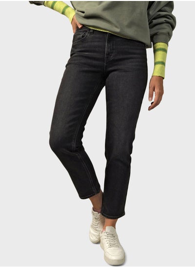 Buy High Waist Straight Fit  Jeans in UAE