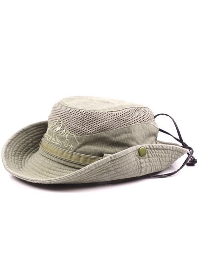 اشتري Practical Cap Hat Anti-UV Outdoor Travel Fishing Climbing Camping Picnic Sunhat khaki (58cm) في الامارات