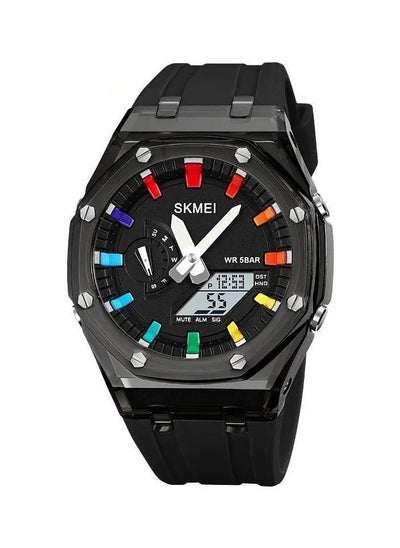 اشتري SKMEI Men Watch Dual-Display Electronic Watch with Luminous 50m Waterproof Watch Fashion Mutifunctional Sports Watch for Men- 2100 في الامارات