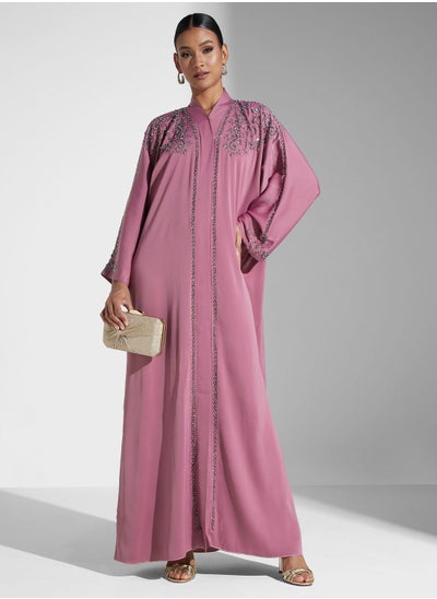 Buy Embellished Detail Abaya in Saudi Arabia