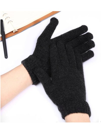 Buy Complete Finger Wool Knit Wrist Glove Winter Warm Workout for Women and Men in Egypt