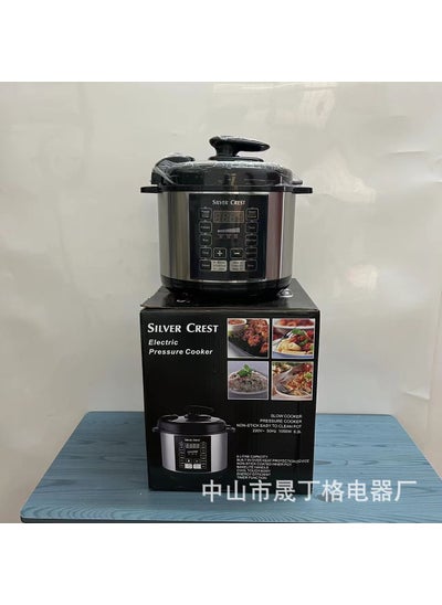 Buy 6L Sino-British cross-border electric pressure cooker household large capacity intelligent reservation pressure cooker pressure cooker 6L Black packing box in UAE