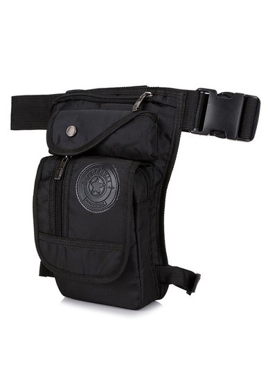 Buy Nylon Thigh Hanging Pocket, Men's and Women's Waist Pack, Men's Travel, For Outdoor Sports, Crossbody Bag (Black) in UAE