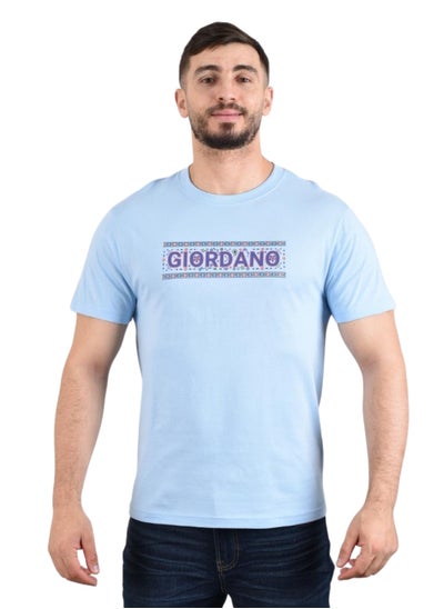 Buy Men's Signature T-Shirt - Blue in Saudi Arabia