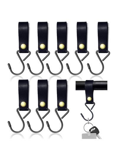 Buy 10pcs Leather Hooks for Hanging Camping Hook Hanger Stroller Hooks Leather Hooks for Coat Towel Kitchen Bathroom in Saudi Arabia