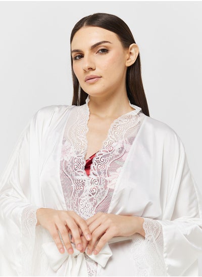 Buy Flared Sleeve Night Robe in UAE