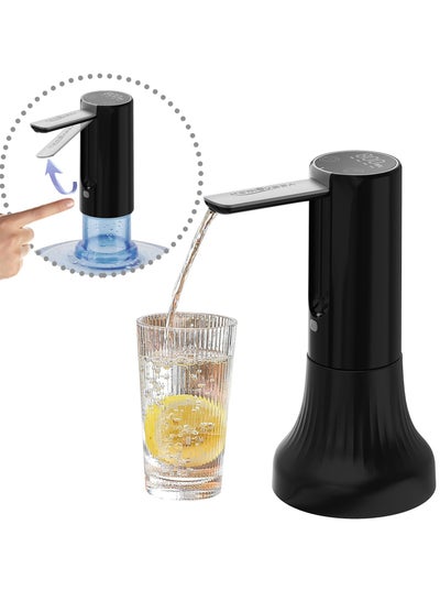 Buy Foldable Water Dispenser with Automatic Drinking Water Pump, Detachable, for 5 Gallon Bottle, Bedside Desktop Design, Portable Jug Dispenser for Home, Office, Camping, Black in UAE