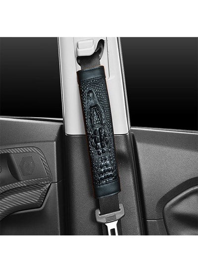 Buy 2 pieces of leather car seat belt cover suitable for all cars in the shape of a crocodile /GTC100 in Egypt