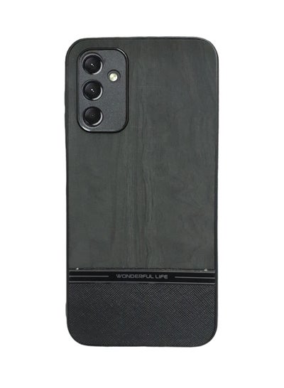 Buy Elmo3ezz Shockproof Wood Grain Skin PU and TPU Shockproof Luxury Phone Case for Samsung Galaxy A54 (Black) in Egypt