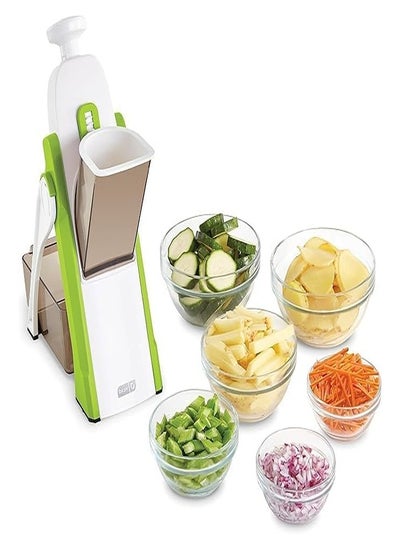 Buy Mandoline Cutter, Julienne + Vegetable Slicer, Meal Prep & More with 30+ Presets and Fish Adjuster - Green in Egypt