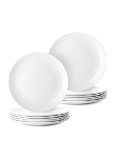 اشتري White Dinner Plates Set Of 12 White Plates White Dinner Plates Bulk White Plate Set Plates Dinner Plates Plates Set Restaurant Dishes White Porcelain Dinner Plates في مصر