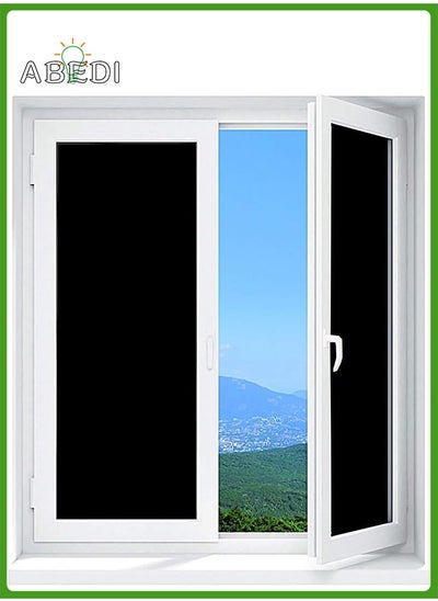 Buy Blackout Window Film, Removable Privacy Film,  Anti UV Dark Window, No Glue, Self Static Cling for Bathroom, Living, Bedroom, Kitchen, Home, 45x200cm in Saudi Arabia