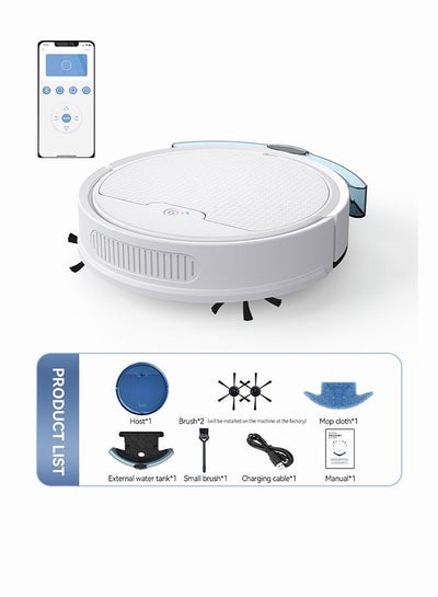 Buy The new  Sweeping Robot Automatic Water tank Sweeping Wet Mopping Vacuum Three-in-one cleaning Machine smart APP in UAE