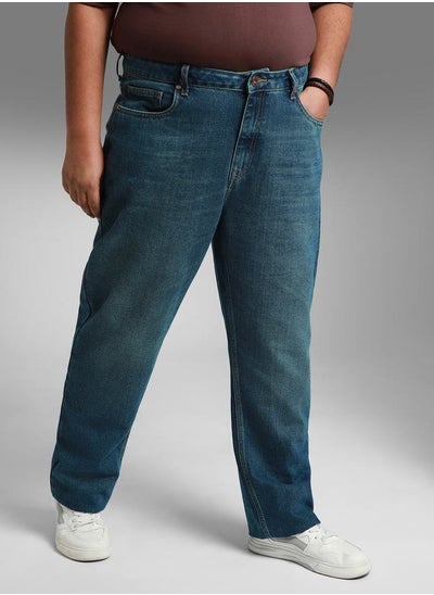 اشتري Plus Cotton Woven Regular Fit Jeans في السعودية