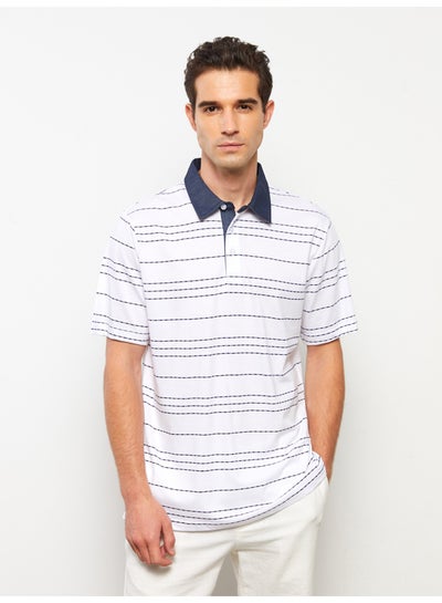 اشتري Polo Neck Short Sleeve Striped Men's T-Shirt في مصر