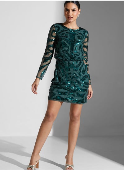 Buy Sequin Detail Bodycon Dress in UAE