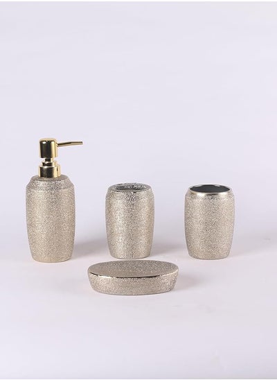 Buy Orchid 4Pcs Bath Set Shimmer Gold in UAE