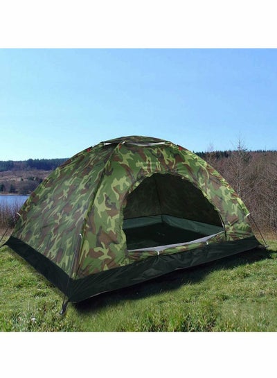 Buy 2-Person Single Layer Camouflage Printed Camping Tent in UAE
